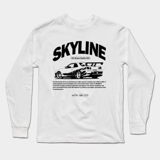 The Skyline GT R34 White Long Sleeve T-Shirt